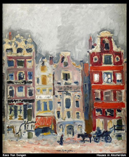 kees-van-dongen---houses-in-amsterdam_11631331575_o(1) Poster Canvas Movie Film