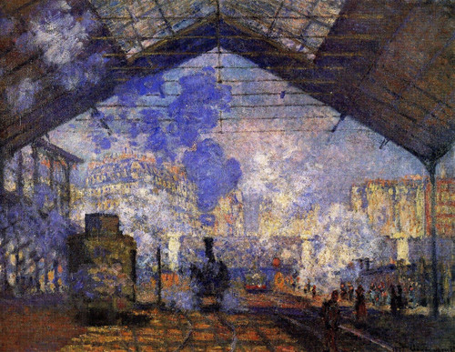 claude-monet---gare-saint-lazare-bez ramki Poster Canvas Movie Film Print A0 A1