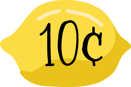 10 cents lemon Funny Poster Design Canvas Motivation Print A0 A1 A2 A3 A4 A5 A6