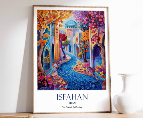 10_Isfahan Print, Isfahan Travel Poster, Middle East Travel Print, Islamic Decor