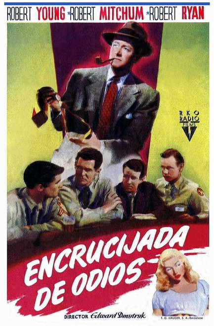 Crossfire (1947)_5 Movie Film Poster Canvas iconic design