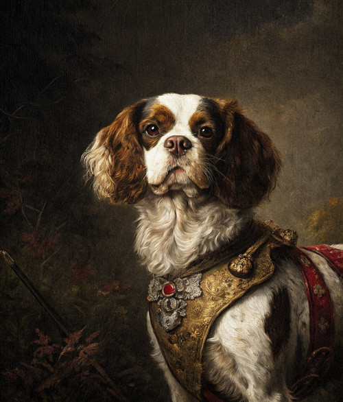 History Pet Portrait Custom Dog PortraitRegal Pet Portrait Royal Pet Portrait Ro