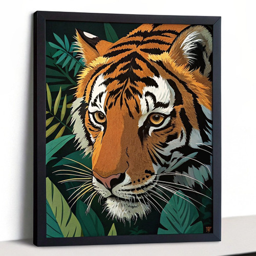 Tiger Wall Art Wild Animal Artwork African Tiger Print Safari Animal Big Cat Art