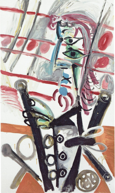 Pablo Picasso - Pierro at the Press 1969 Poster Canvas Movie Film Print A0 A1 A2 Pablo Picasso - Pierro at the Press 1969 Poster Canvas Movie Film Print A0 A1 A2