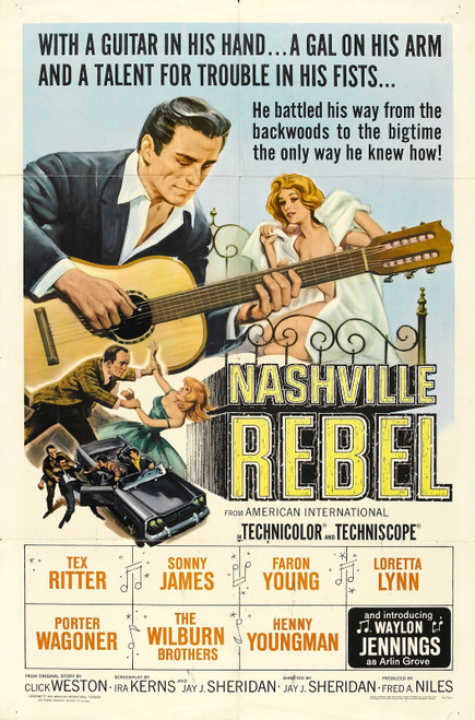 Nashville Rebel 01 Poster Canvas Movie Film Print A0 A1 A2 A3 A4 A5 A6 Art Wall