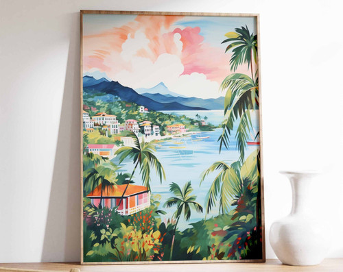 0_Jamaica Travel Poster, Jamaican Print, Caribbean Wall Art, Tropical Wall Art,