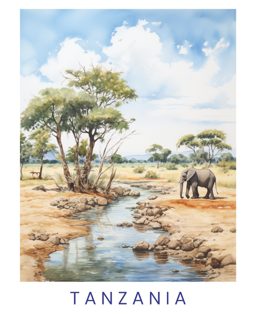 tanzania(3) Poster Canvas Travel Holiday Trip Print Turism A0 A1 A2 A3 A4 A5 A6