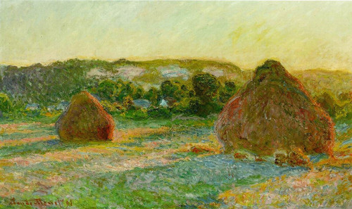 MONET-Claude-1891-Wheatstacks Poster Canvas Movie Film Print A0 A1 A2 A3 A4 A5 A