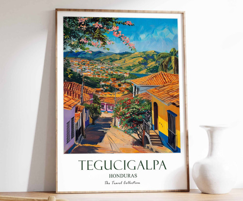 3_Tegucigalpa Print, Tegucigalpa Travel Poster, Honduras Travel Poster, Caribbea
