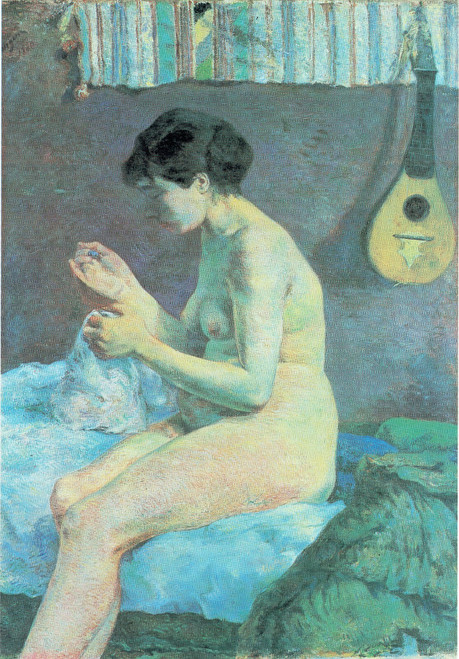 Paul Gauguin- Study of a Nude. Suzanne Sewing-1880 Poster Canvas Movie Film Prin