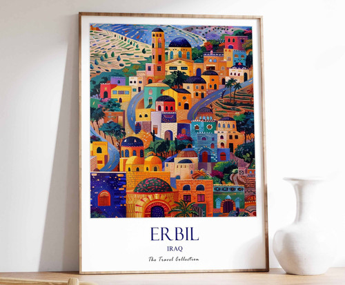 8_Erbil Print, Erbil Travel Poster, Middle East Travel Print, Islamic Decor, Gif