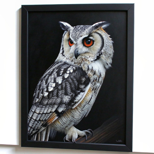 Stunning Owl Art Print Vibrant Nocturnal Bird Illustration Owl Wall Art Owl Gift