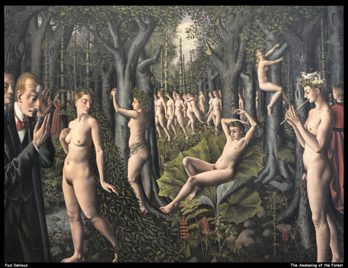 paul-delvaux---the-awakening-of-the-forest--jpb_18847589865_o(1) Poster Canvas M
