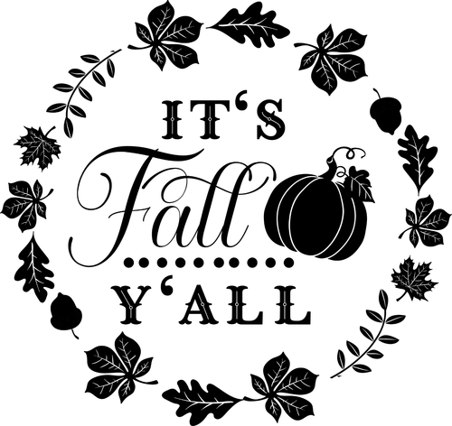 It's Fall Y'all - black Funny Poster Creative Canvas Print A0 A1 A2 A3 A4 A5 A6