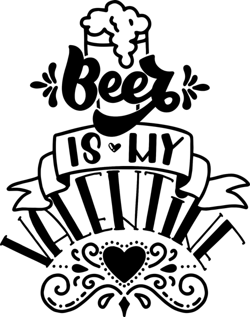 Beer is my valentine Poster Made to Order Canvas Print A0 A1 A2 A3 A4 A5 A6 Art