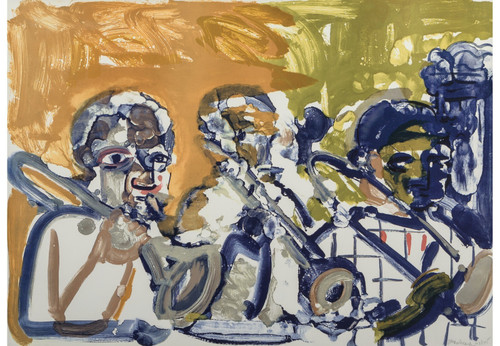 Romare Howard Bearden - Brass Section 2 Jamming at Minton 1979 Poster Canvas Mov