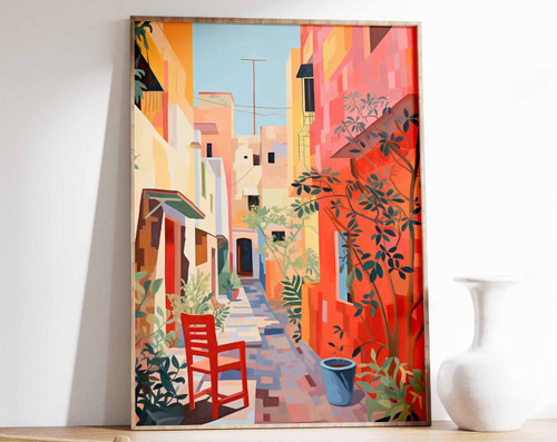 0_Pakistan Travel Print, Vintage Pakistani Street Art Poster, Islamic Art, Folk