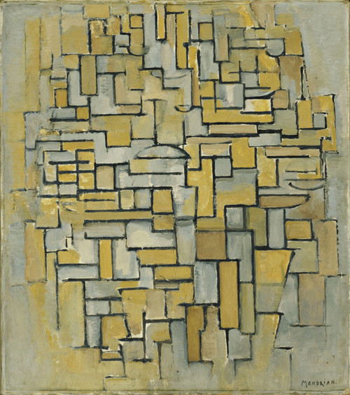 Piet Mondrian - Composition in Brown and Gray Poster Canvas Movie Film Print A0