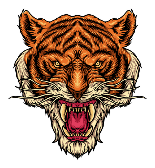 158. Tiger Head Sticker (2) Poster Canvas Movie Film Print A0 A1 A2 A3 A4 A5 A6