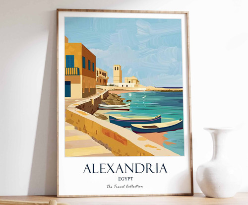 10_Alexandria Print, Alexandria Travel Poster, Egypt Print, Islamic Decor, Gift