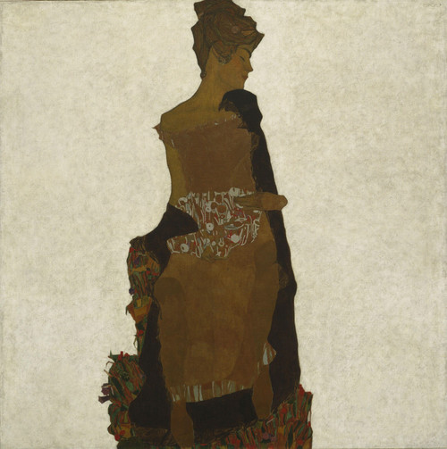 Egon Schiele - Portrait of Gerti Schiele Poster Canvas Print Art Painting Decor