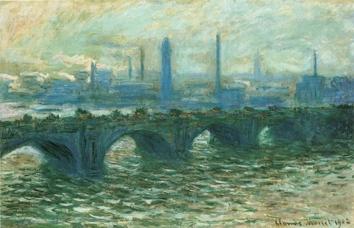 Monet- Waterloo Bridge Poster Canvas Movie Film Print A0 A1 A2 A3 A4 A5 A6 Art W