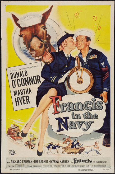 Francis in the Navy 1955 (1) Poster Canvas Movie Film Print A0 A1 A2 A3 A4 A5 A6