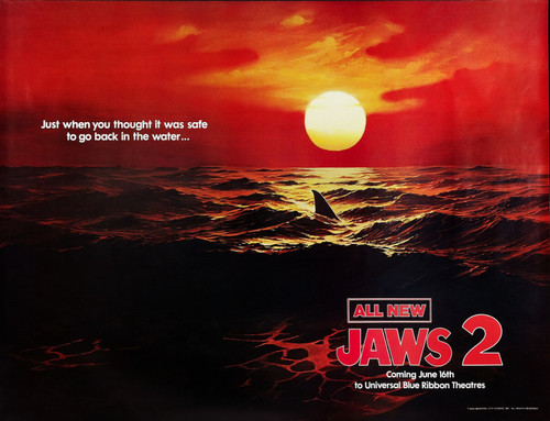 jaws-2_6d616431 Poster Canvas Movie Film Print A0 A1 A2 A3 A4 A5 A6 Art Wall Dec