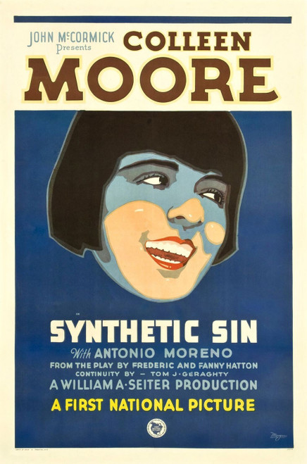 Synthetic Sin (1929)_0 Poster Canvas Movie Film Print A0 A1 A2 A3 A4 A5 A6 Art W