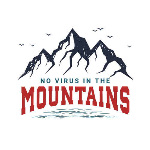 19_No Virus In The Mountains. Motivational Quotes. Quarantine Poster Canvas Movi