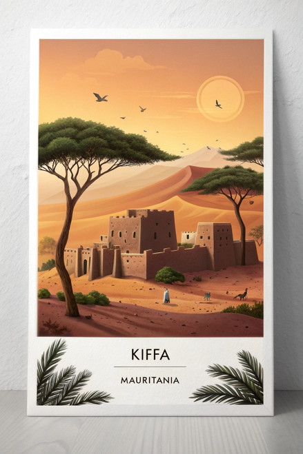 Captivating Kiffa City, Mauritania Travel Poster - African Oasis Art Print Poste