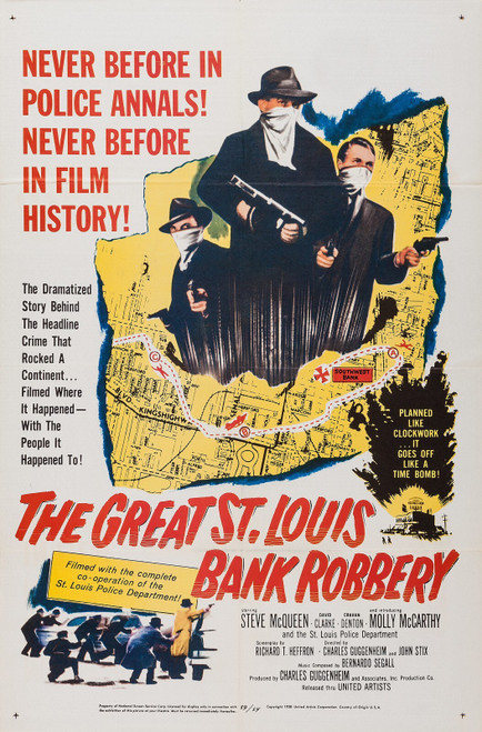 The Great St. Louis Bank Robbery (1959)_2 Poster Canvas Movie Film Print A0 A1 A