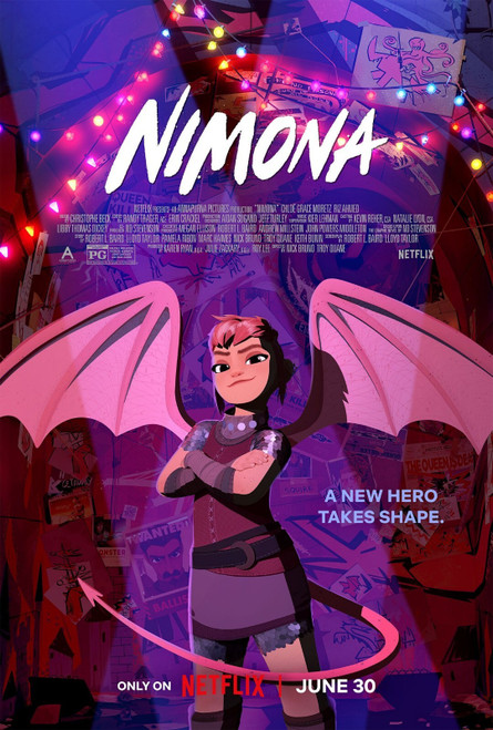 Nimona (2023)_1 Poster Canvas Movie Film Print A0 A1 A2 A3 A4 A5 A6 Art Wall Dec