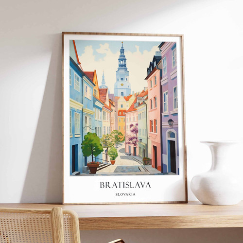8_Bratislava Poster, Slovakia Poster, Central Europe Poster, Travel Poster, Wall