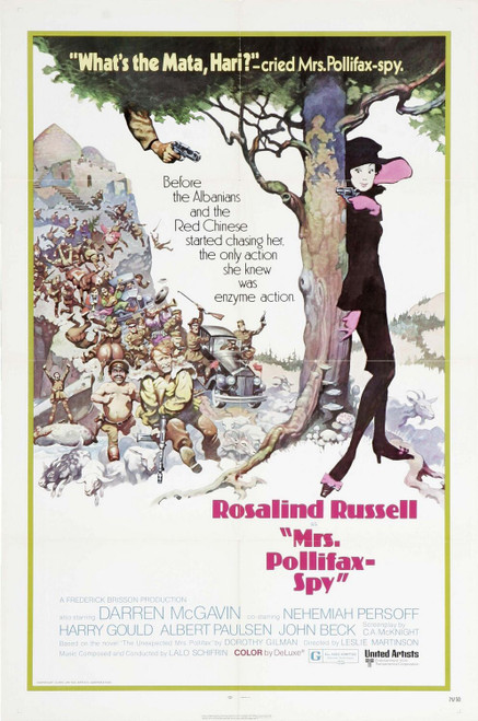 Mrs. Pollifax -- Spy (1971)_0 Poster Canvas Movie Film Print A0 A1 A2 A3 A4 A5 A