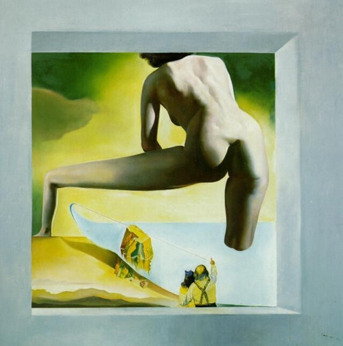 dali1977_Dalí Lifting the Skin of the Mediterranean Sea to S Poster Canvas Movie
