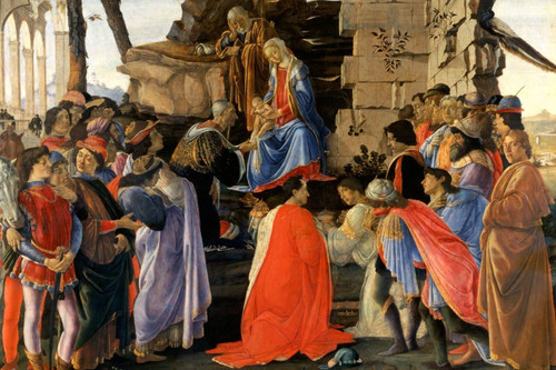 Adoration of the Magi, Sandro Botticelli Poster Canvas Movie Film Print A0 A1 A2