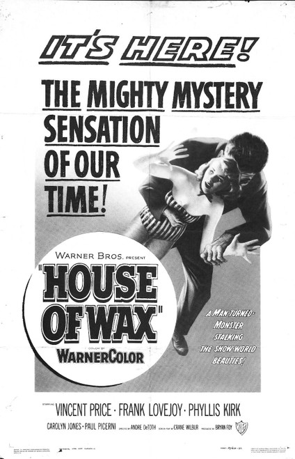 House Of Wax 1953 04 Poster Canvas Movie Film Print A0 A1 A2 A3 A4 A5 A6 Art Wal
