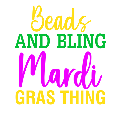 Beads and Bling It's a Mardi Gras Thing-01 (2) Poster Canvas Movie Film Print A0