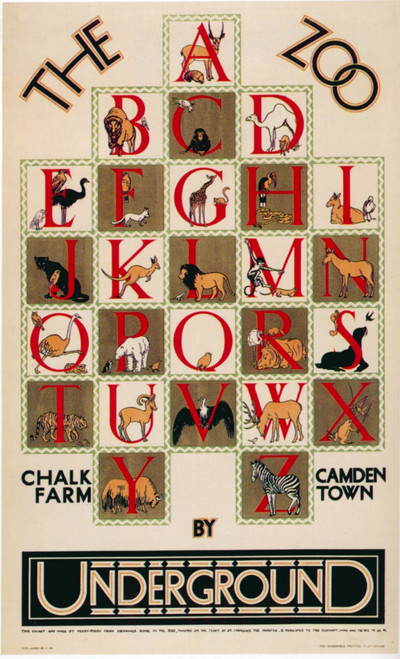1928-Zoo Alphabet Art Gallery Poster Canvas Print Wall Decoration A0 A1 A2 A3 A4