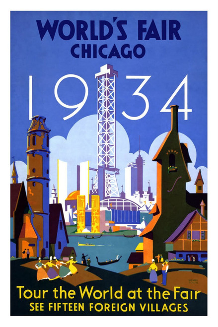 Chicago vintage travel 29 Poster Canvas Movie Film Print A0 A1 A2 A3 A4 A5 A6 Ar