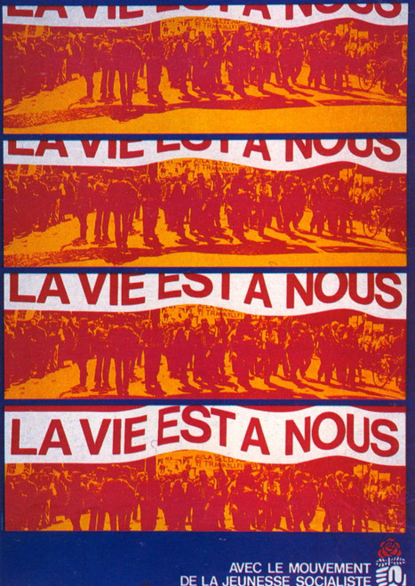 1978 Claude Baillargeon La Vie est à nous Jeunsesse socialiste, Post Poster C