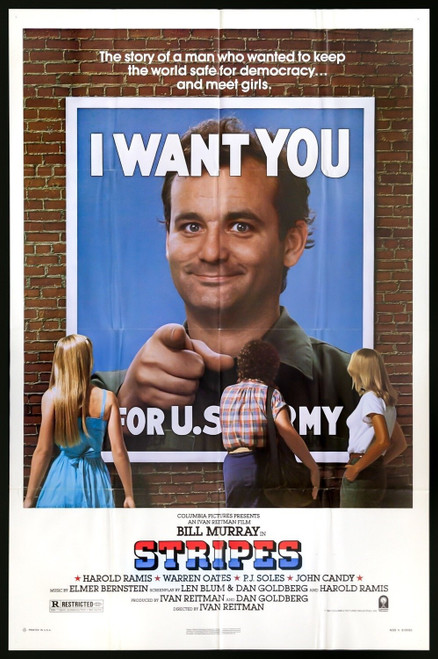 STRIPES (1981) 1 Poster Canvas Movie Film Print A0 A1 A2 A3 A4 A5 A6 Art Wall De