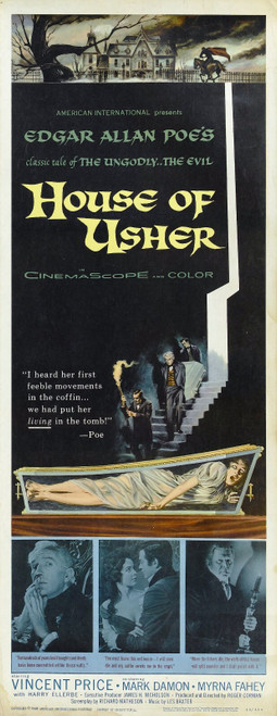 House Of Usher 02 Poster Canvas Movie Film Print A0 A1 A2 A3 A4 A5 A6 Art Wall D