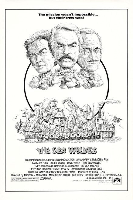 The Sea Wolves (1980)_1 Poster Canvas Movie Film Print A0 A1 A2 A3 A4 A5 A6 Art