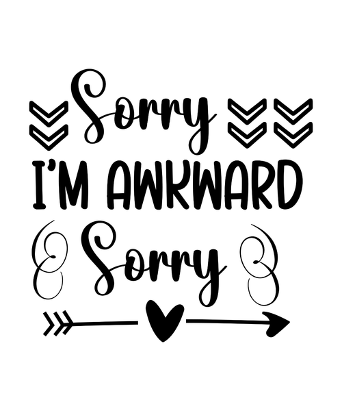 Sorry I'm Awkward Sorry-01 Poster Personalized Canvas Movie Film Print A0 A1 A2