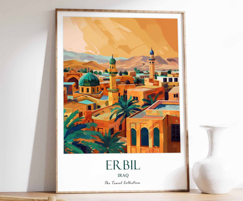 10_Erbil Print, Erbil Travel Poster, Middle East Travel Print, Islamic Decor, Gi