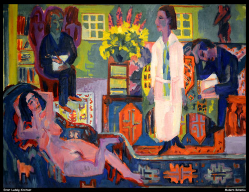 ernst-ludwig-kirchner---modern-bohemia--jpb_14935881271_o(1) Poster Canvas Movie