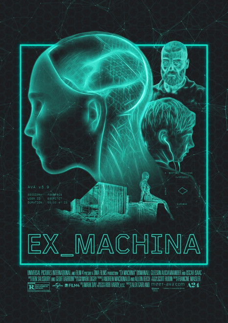 Ex Machina Poster Canvas Movie Film Print A0 A1 A2 A3 A4 A5 A6 Art Wall Decorati