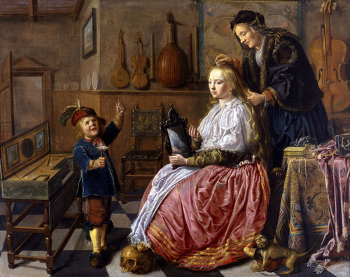 Jan_Miense_Molenaer_-_Allegory_of_Vanity_-_Google_Art_Project Poster Canvas Movi
